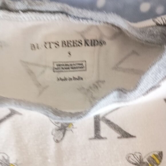 Burt’s Bees Kids Pajama Set 5 Alphabet 2-Piece Cotton Sleepwear Great Condition - Picture 6 of 6